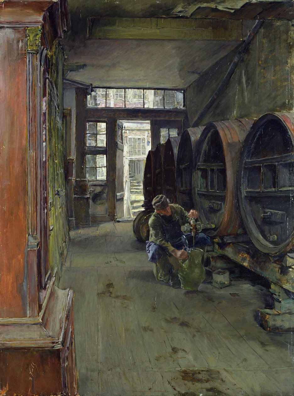 Na fábrica de vinagre em Hamburgo, 1891 de Gotthardt Johann Kuehl