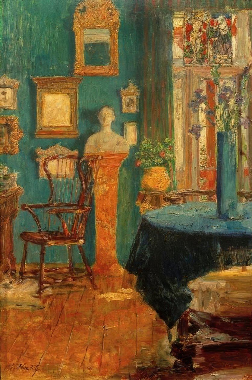 O quarto azul de Gotthardt Johann Kuehl