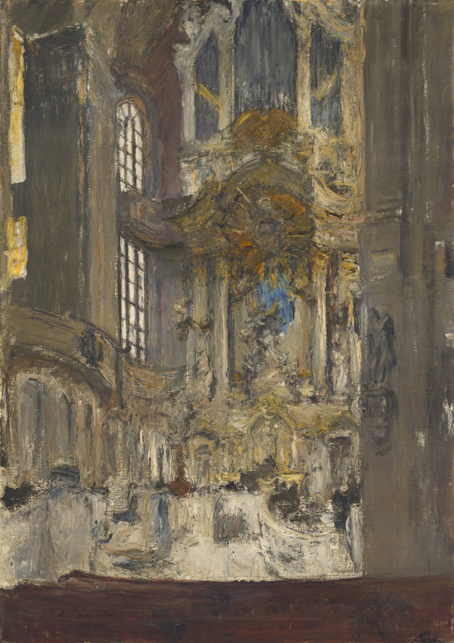 Interior da Frauenkirche em Dresden de Gotthardt Kuehl