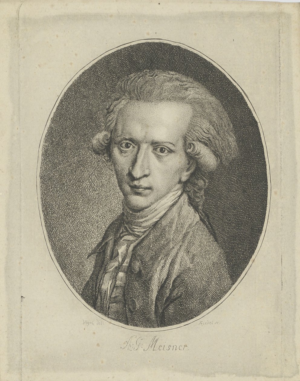 Retrato de August Gottlieb Meissner 1753-1807, c. 1800. de Gottlieb Friedrich Riedel