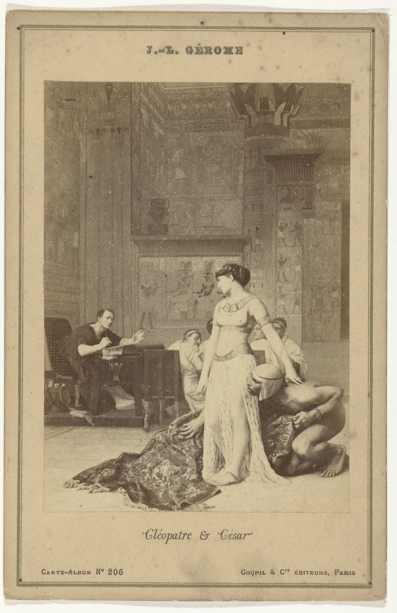Reprodução fotográfica da pintura Cléopatre & César de Jean-Léon Gérôme de Goupil and Cie.