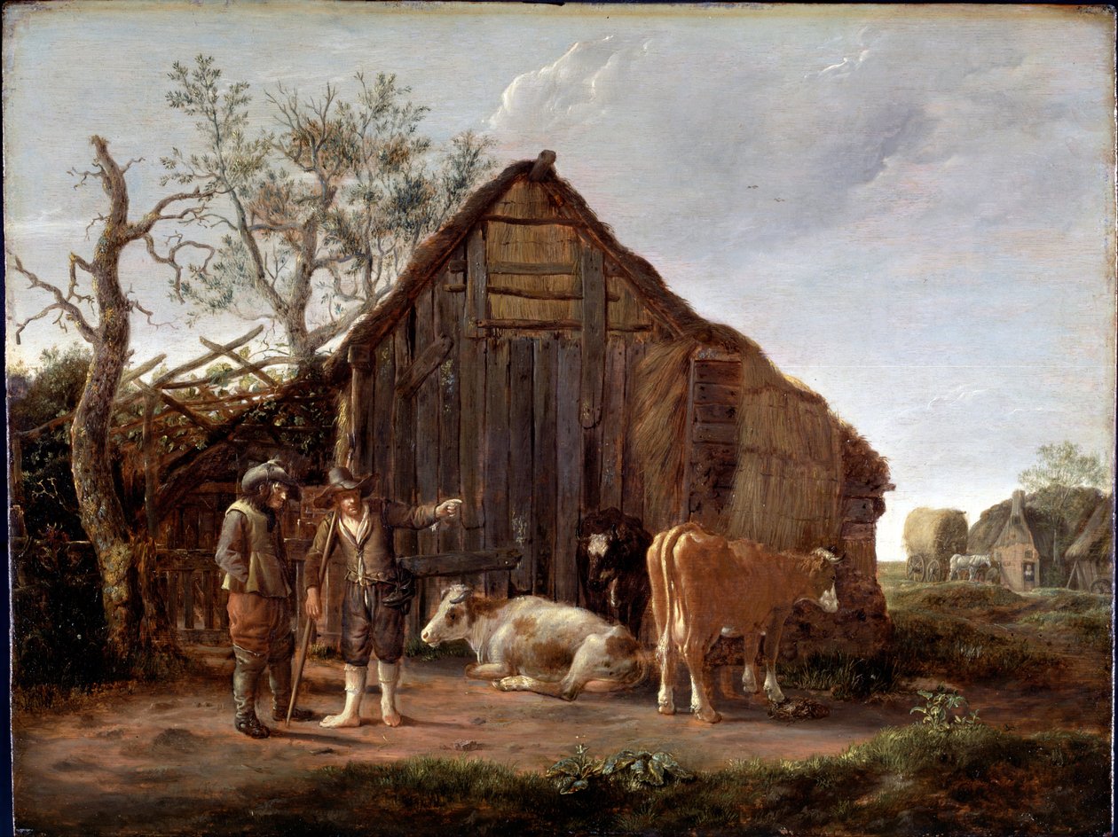Dois camponeses com vacas de Govaert Camphuysen