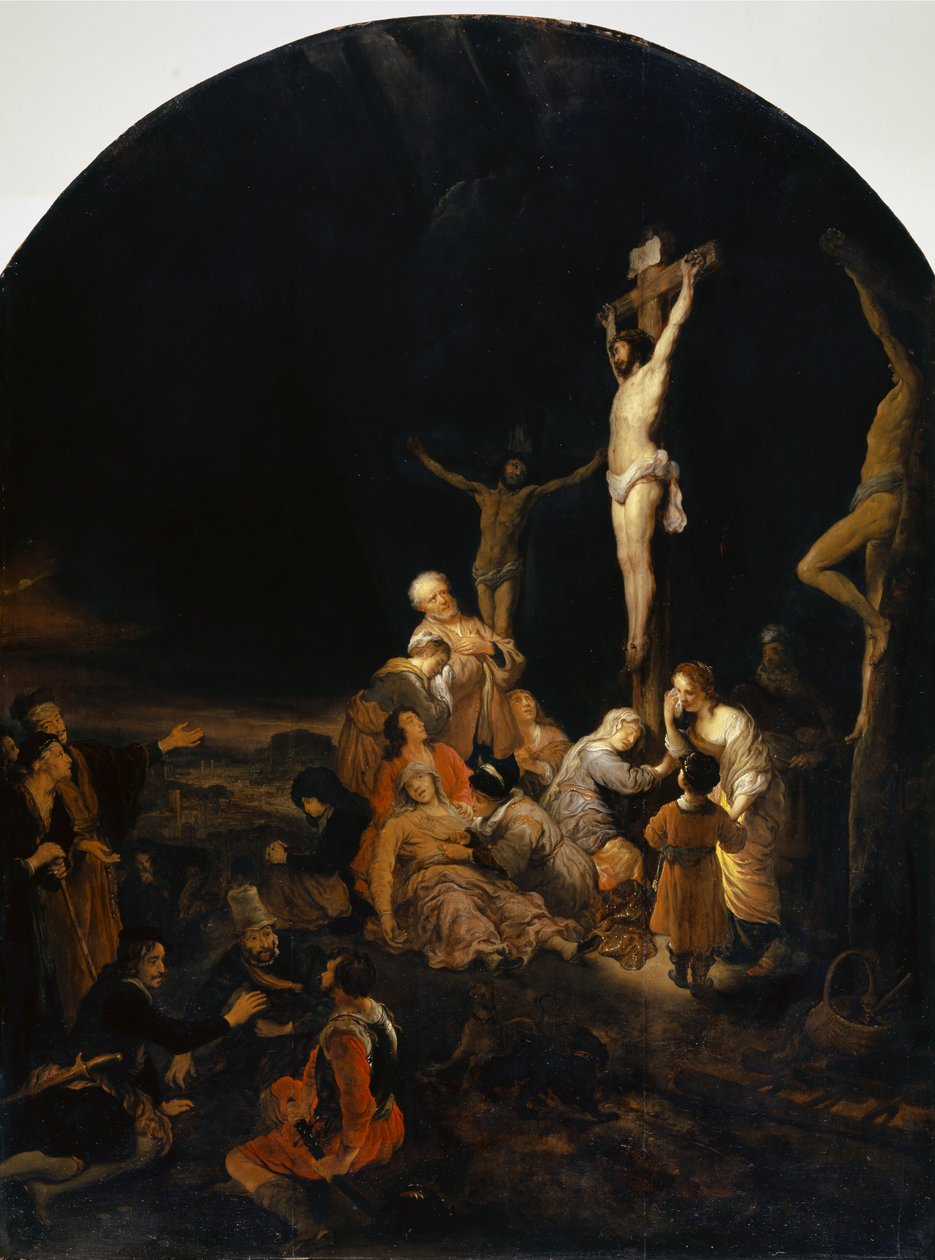 Calvário, 1649 (óleo sobre madeira de carvalho) de Govaert Flinck