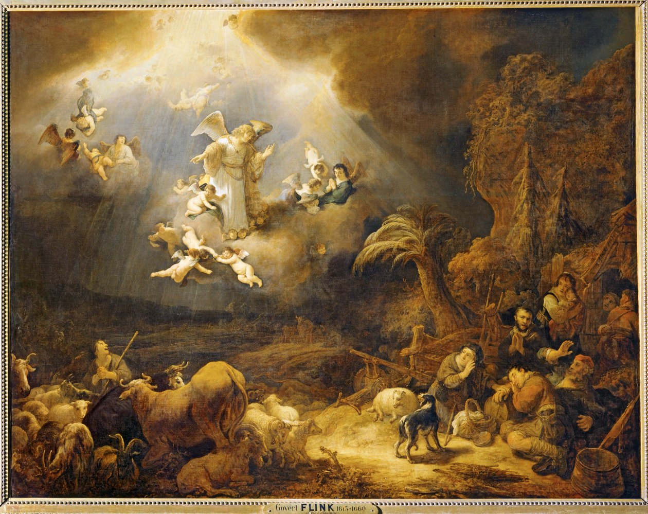 O anúncio aos pastores ... de Govaert Flinck