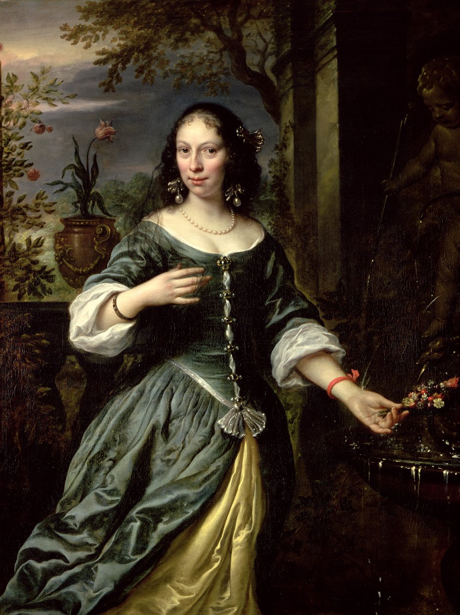 Retrato de Margaretha Tulp como uma noiva, 1655 de Govaert Flinck