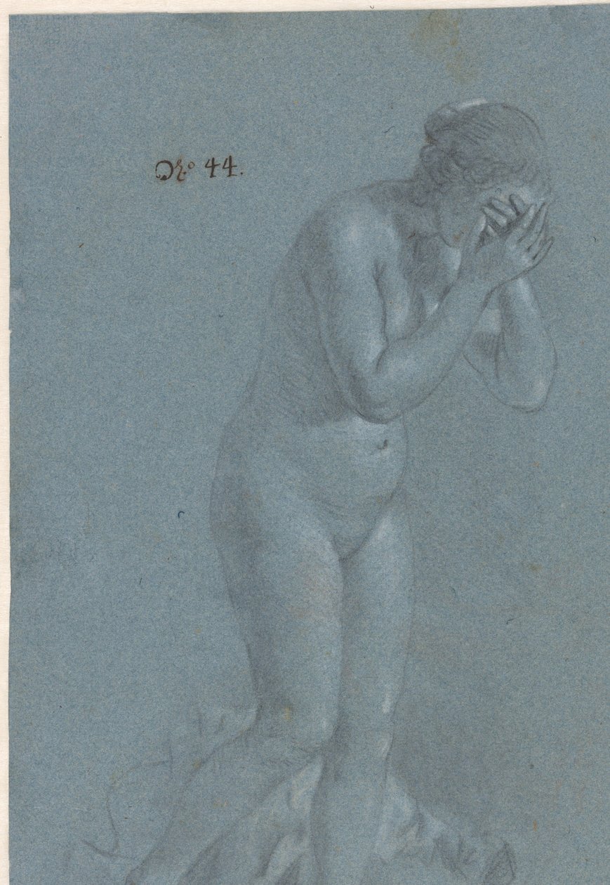 Mulher em pé com os olhos cobertos de Govert Flinck (attributed to)