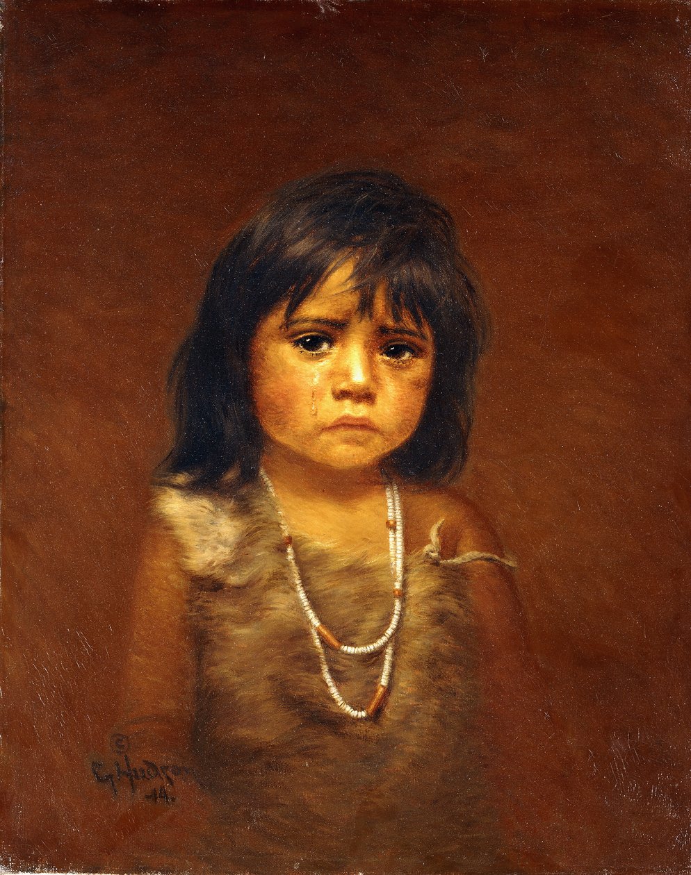 Criança Indiana com Lágrima de Grace Carpenter Hudson