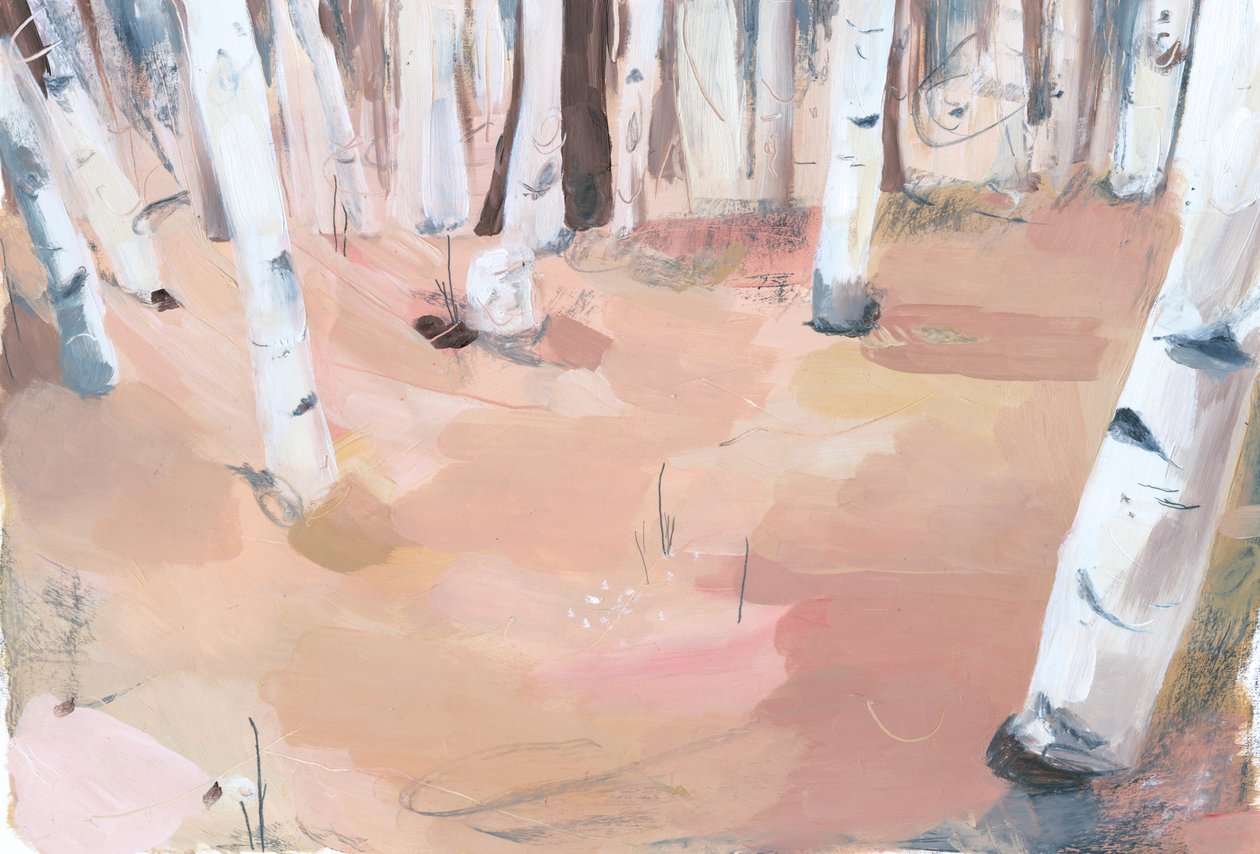 One Night, 2012 (óleo sobre papel) de Grace Helmer