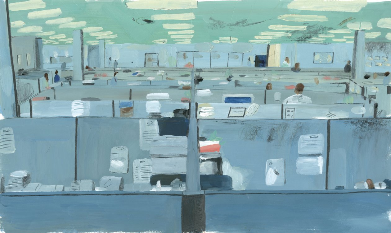O fugitivo, 2012 (óleo sobre papel) de Grace Helmer