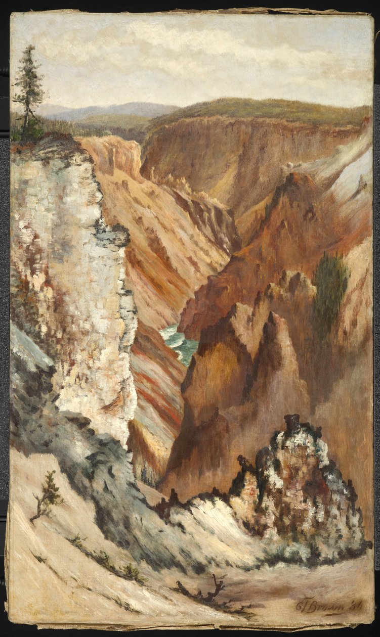 Vista do vale de Yosemite, 1886 de Grafton Tyler Brown