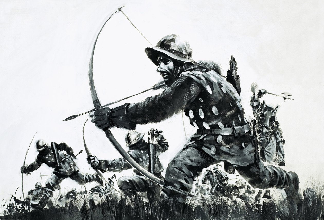 Arqueiros na Batalha de Bannockburn de Graham Coton