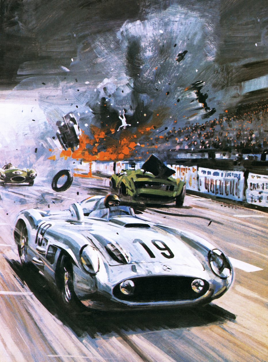 Despiste do Mercedes na corrida de Le Mans de 1955 de Graham Coton
