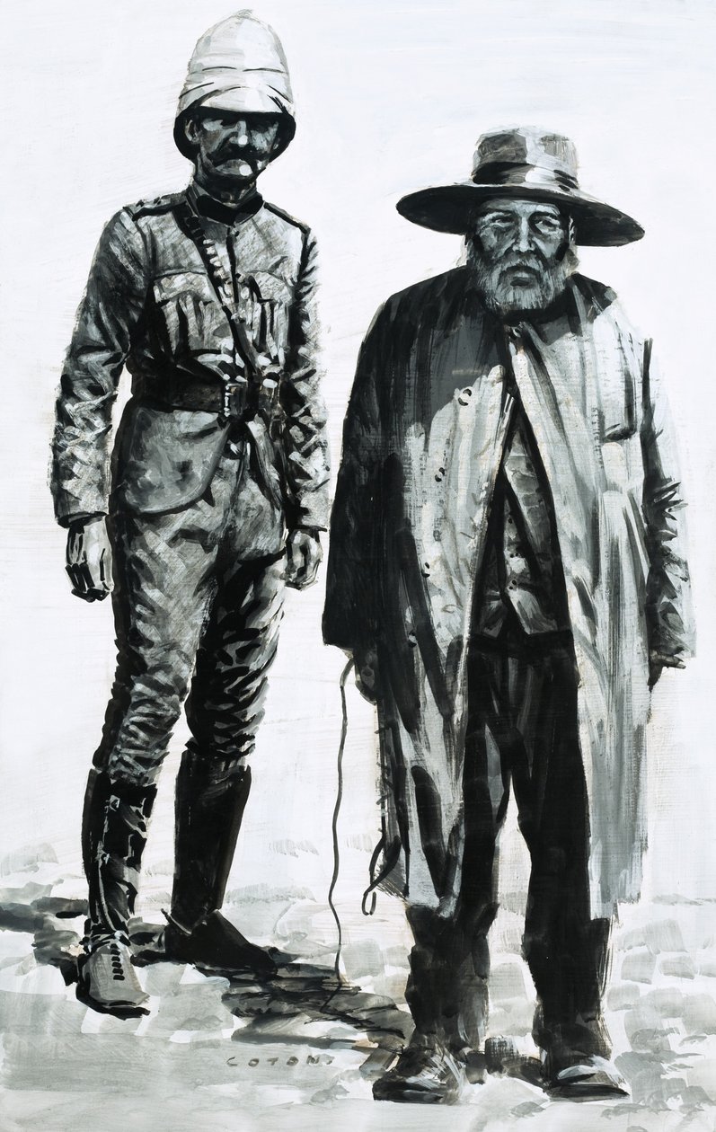 O vencedor da Batalha de Spion Kop, Lord Roberts, e o general bôer, Cronja de Graham Coton