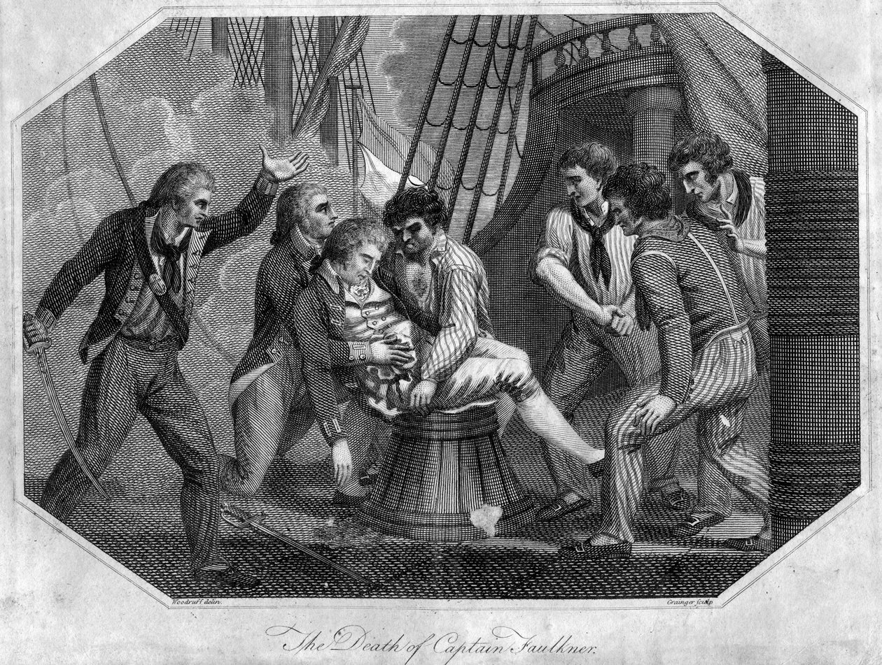 A morte do capitão Faulkner, século XVIII de Grainger