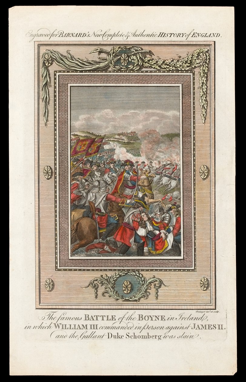  A famosa Batalha de Boyne na Irlanda, 1690 de Grainger