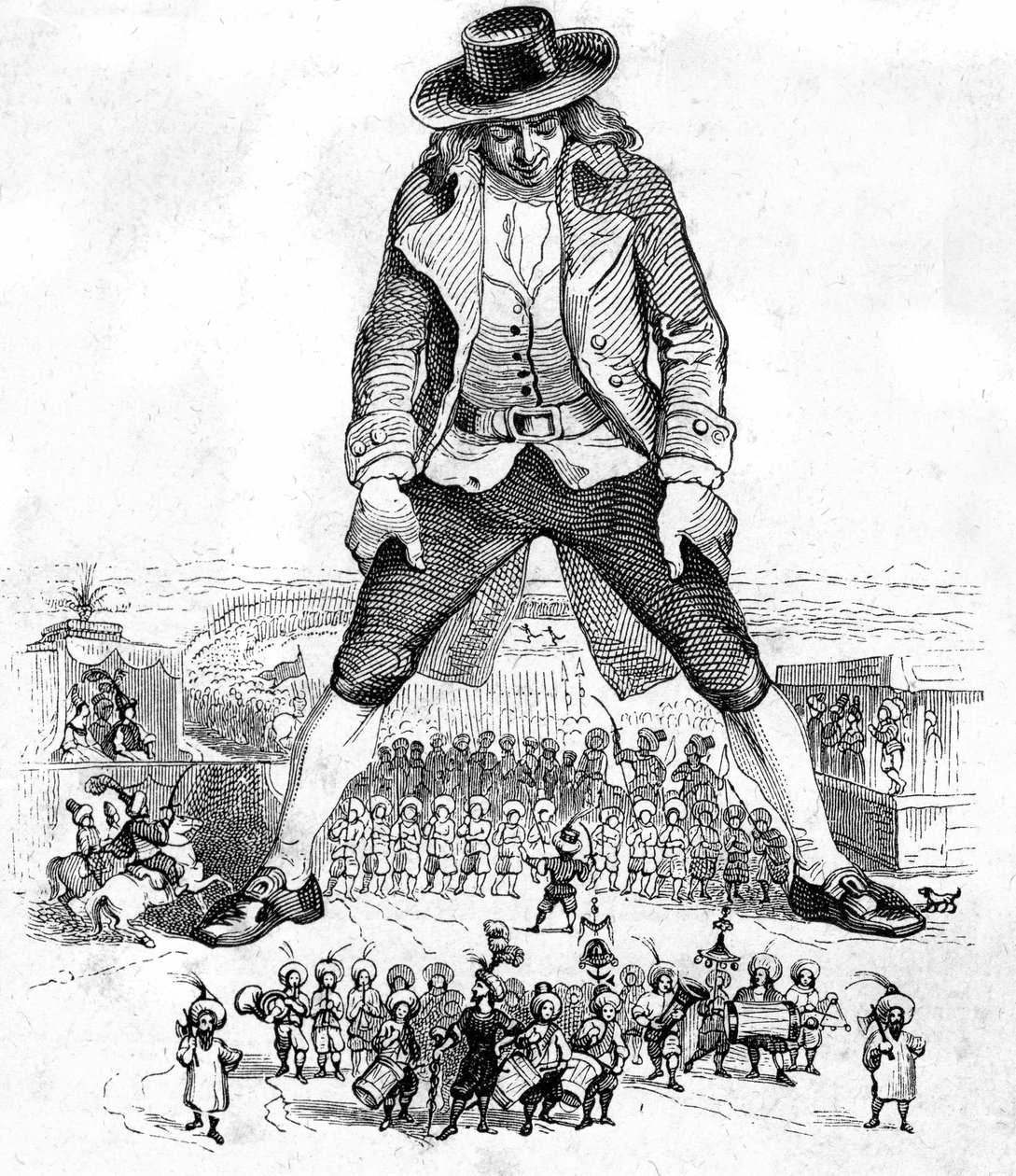 Ilustração para "As Viagens de Gulliver", escrita por Jonathan Swift de Grandville (1803 47)