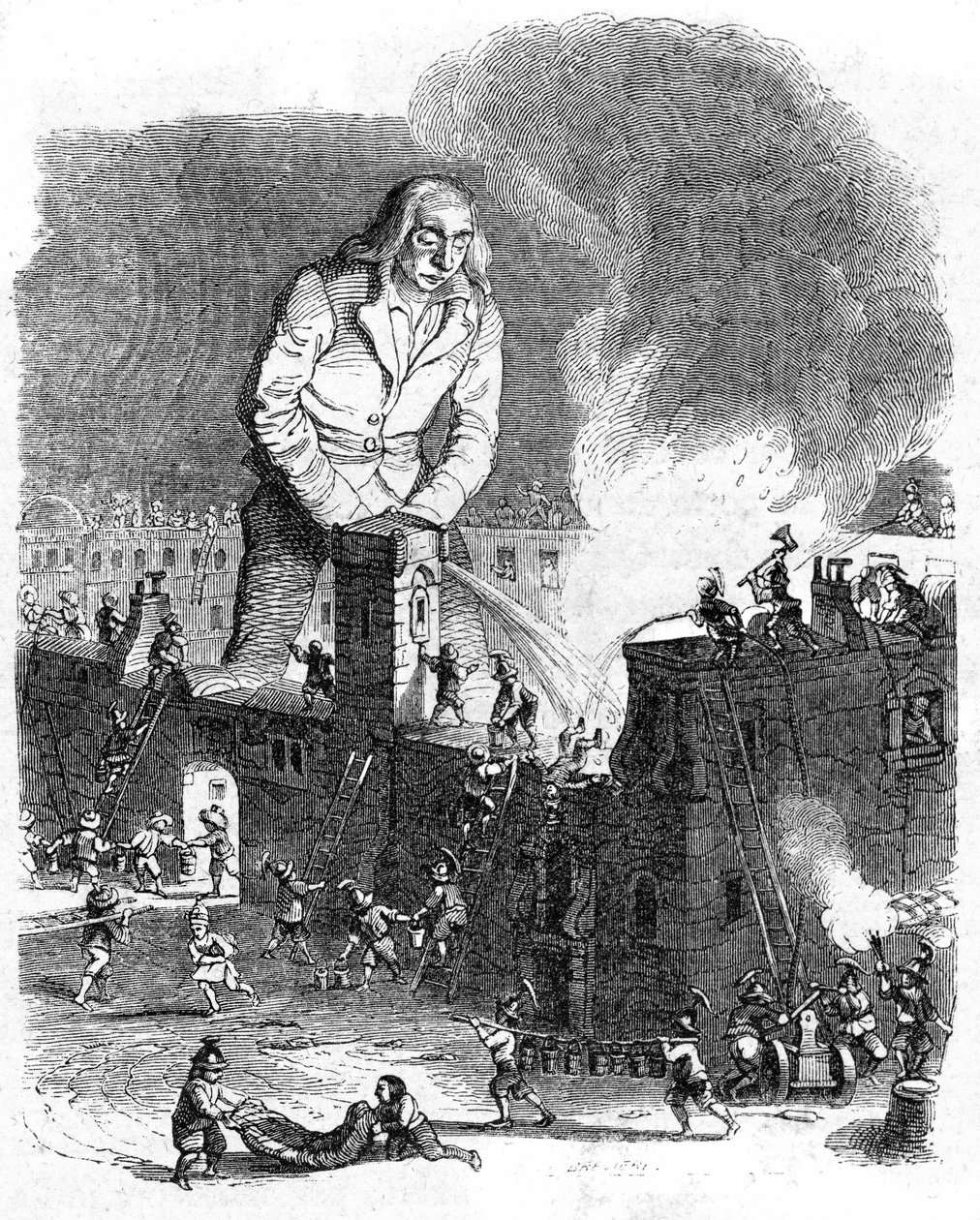 Ilustração para "As Viagens de Gulliver", escrita por Jonathan Swift de Grandville (1803 47)