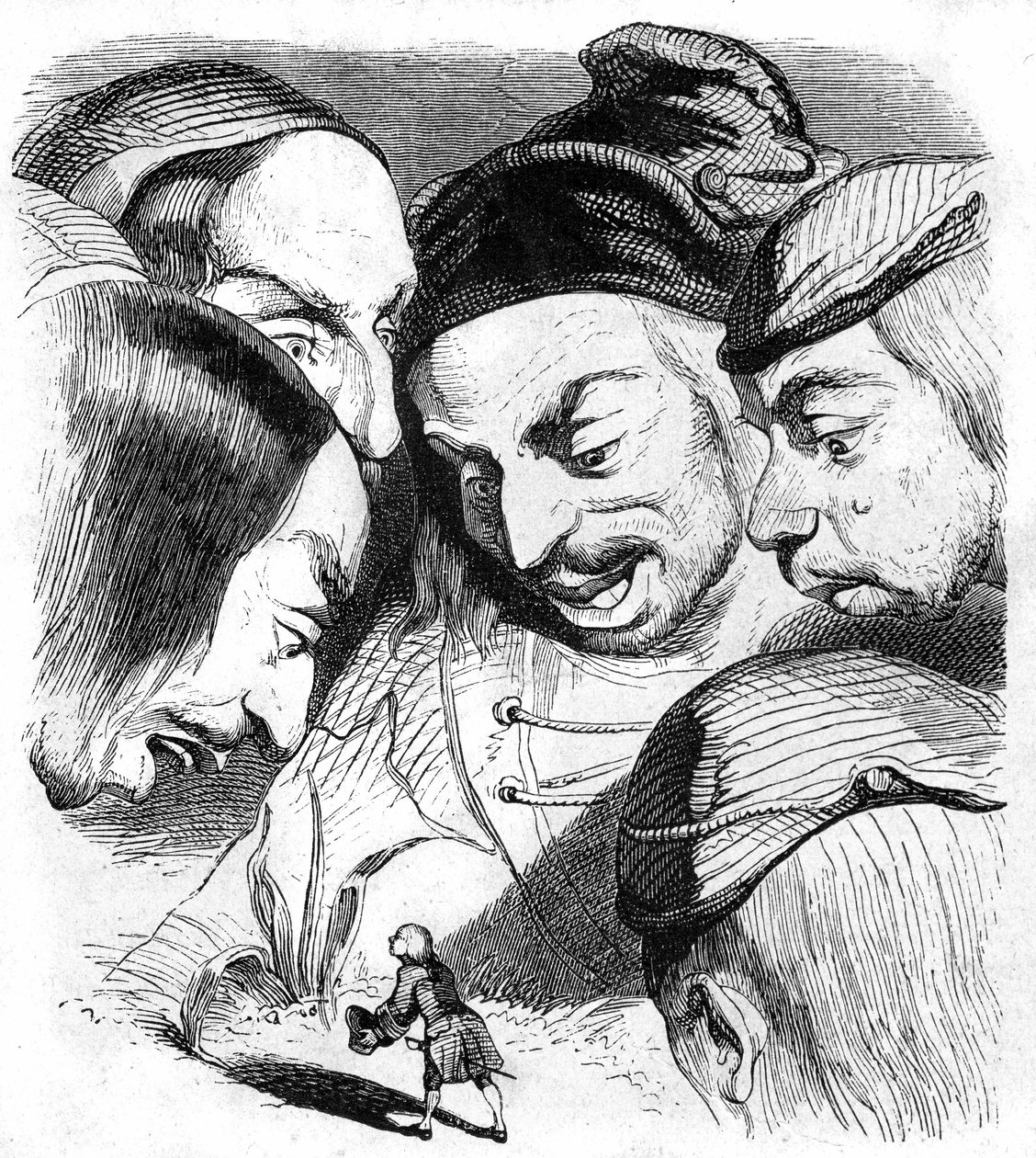 Ilustração para "As Viagens de Gulliver", escrita por Jonathan Swift de Grandville (1803 47)