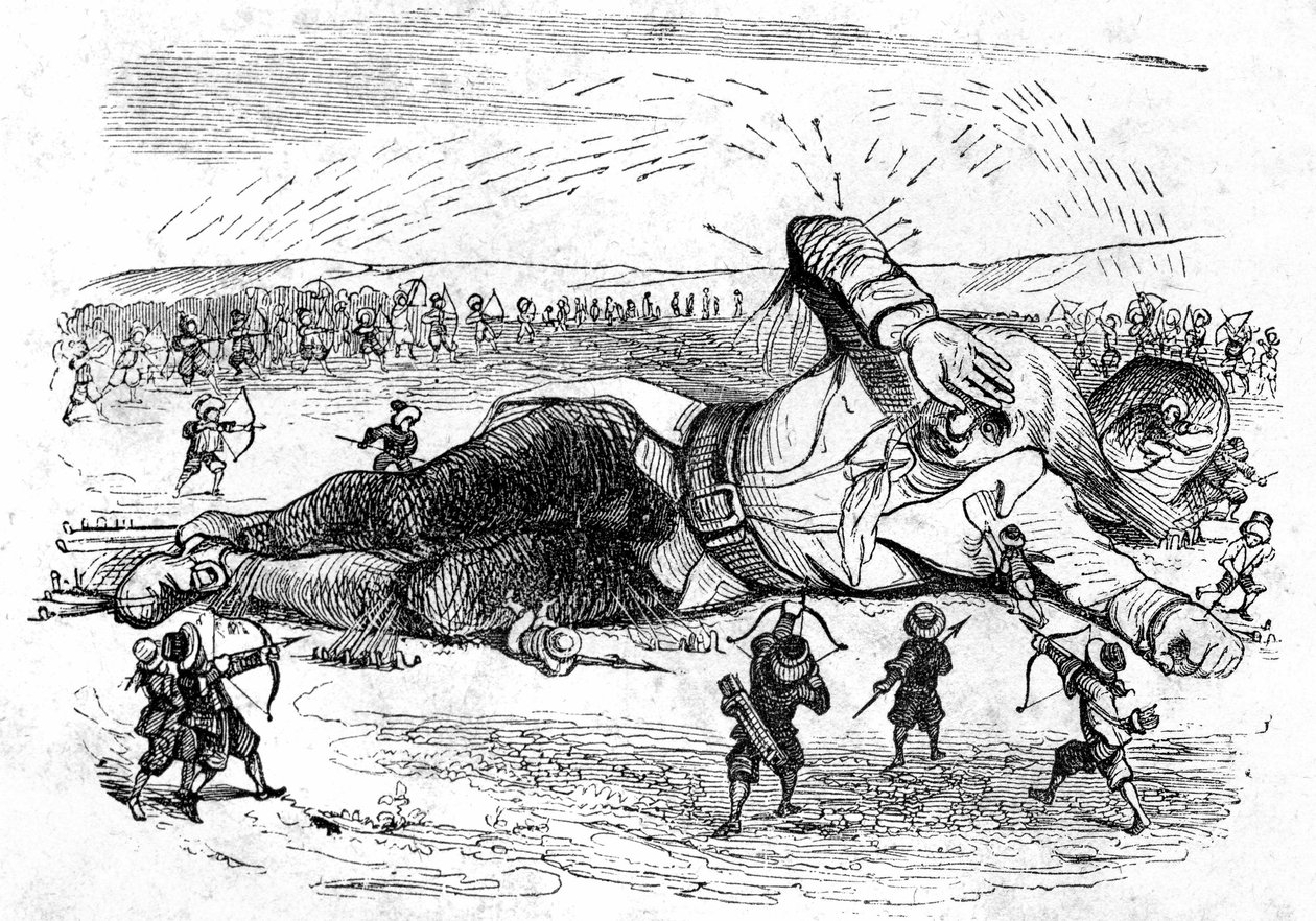 Ilustração para "As Viagens de Gulliver", escrita por Jonathan Swift de Grandville (1803 47)