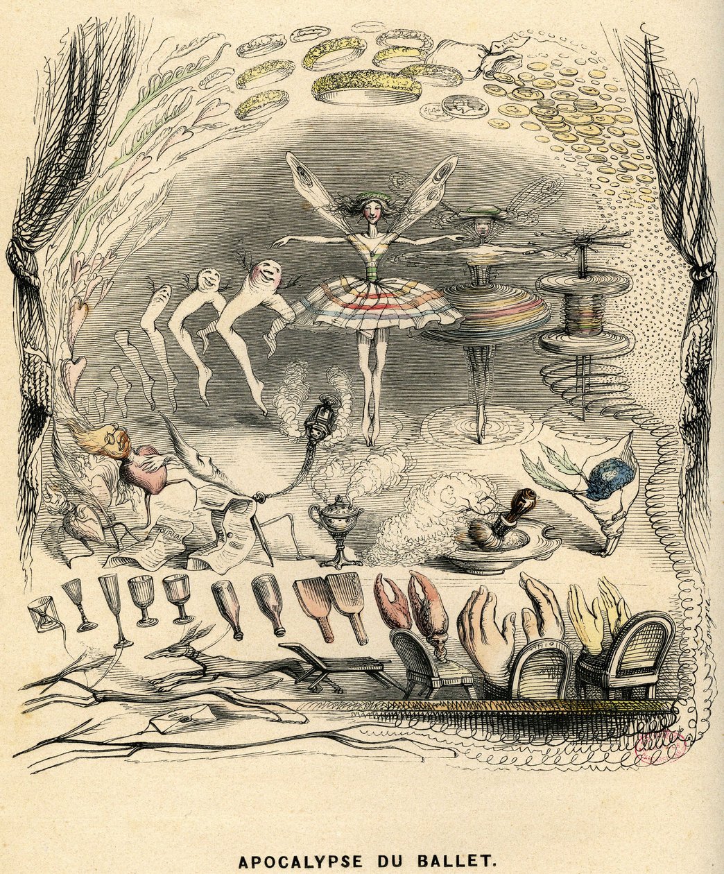 Ilustração para o romance "Un Autre Monde" de Henri Fournier de Grandville (1803 47)