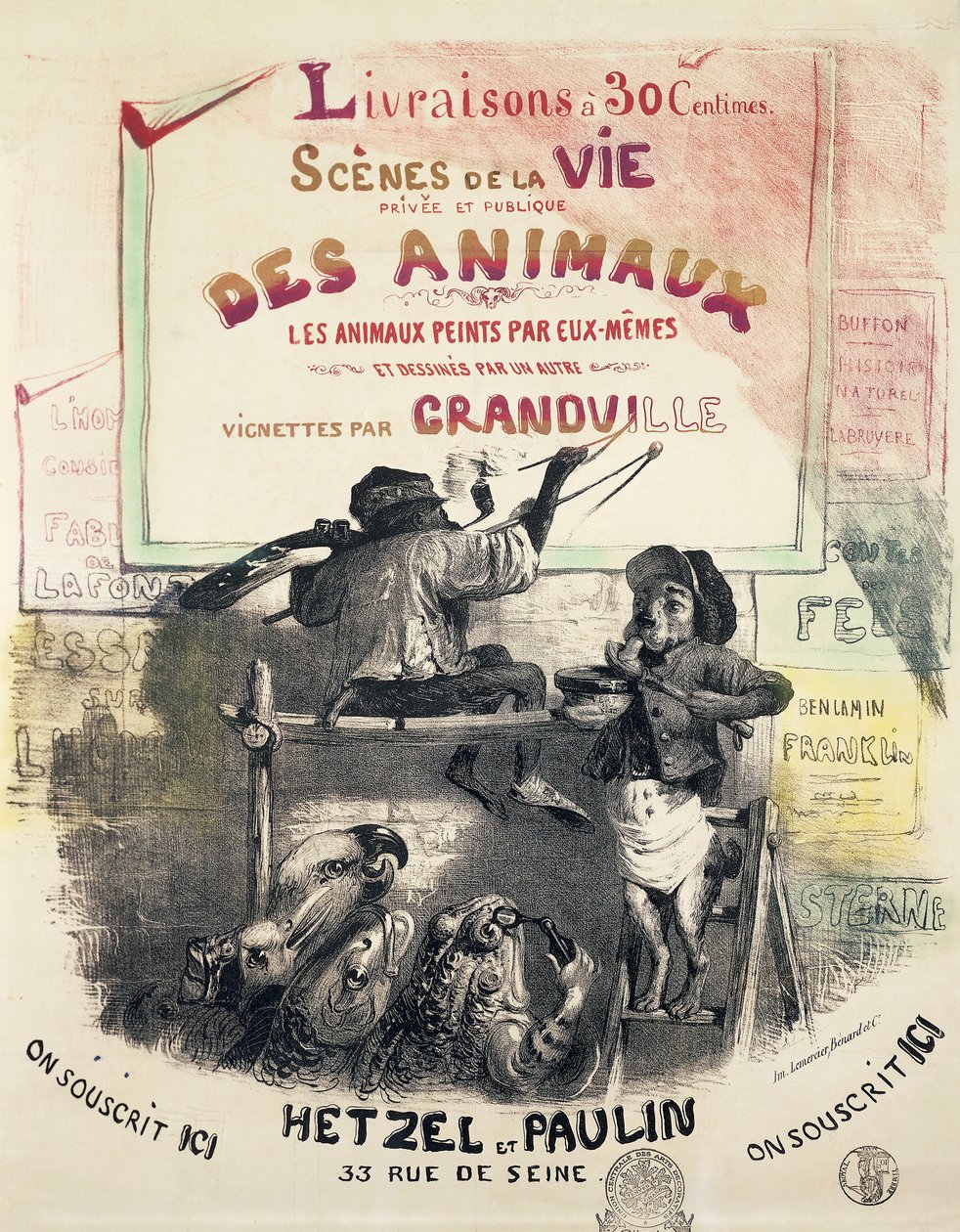 Cenas da Vida dos Animais, de Gerard Grandville (1803-1847) de Grandville
