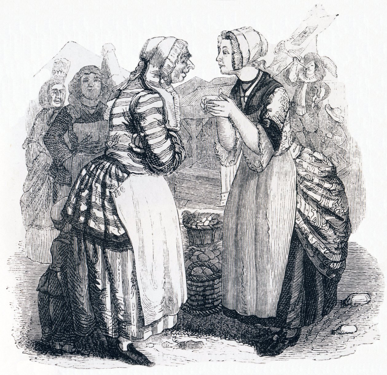 As mulheres e o segredo - Fábulas de La Fontaine de Grandville