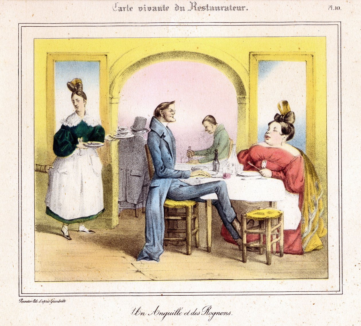 O Cartão de Vida do Restaurante: uma enguia e rins de Grandville