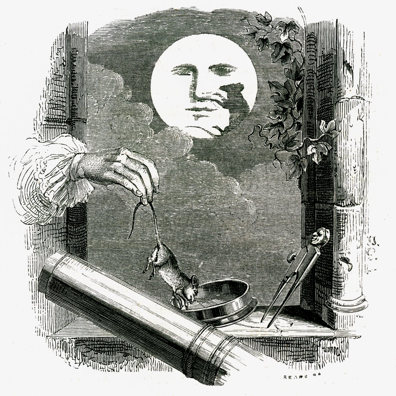 Um animal na lua: Fábula de La Fontaine ilustrada por Grandville. de Grandville (1803 47)