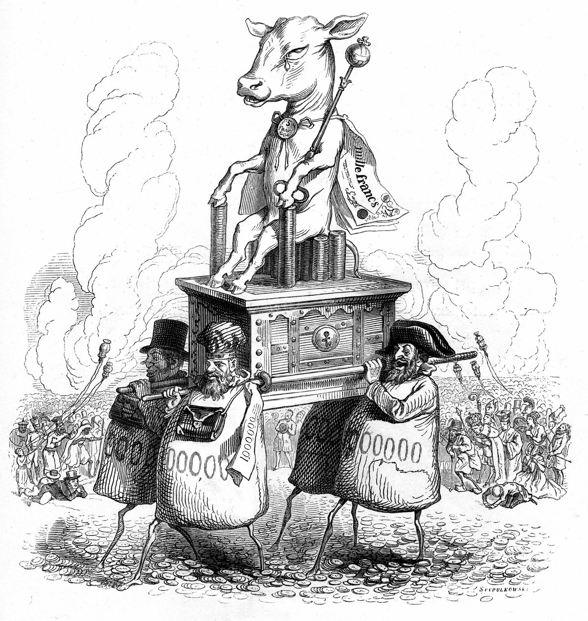 Ilustração para o romance "Un Autre Monde" de Henri Fournier de Grandville (1803 47)