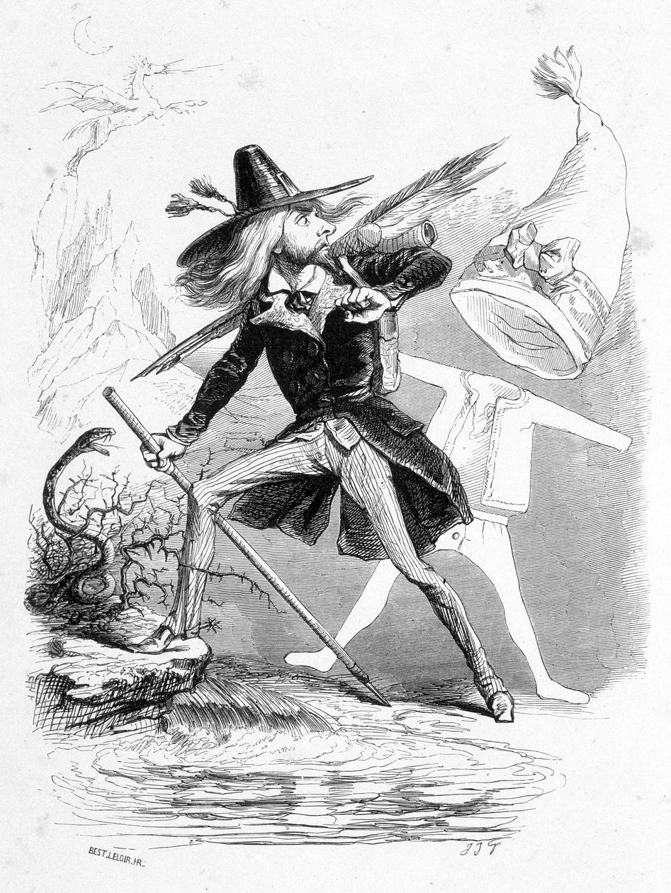 Em "Jérôme Paturot em busca de uma posição social" por Louis Reybaud de Grandville
