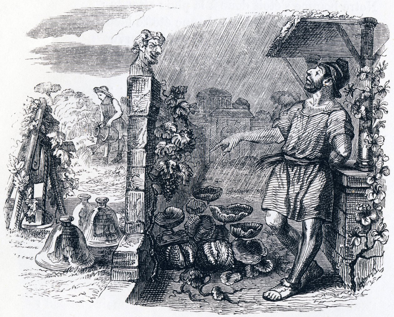 Júpiter e o Metayer - Fábulas de La Fontaine de Grandville