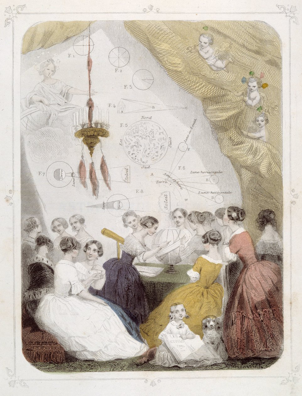 Mulheres a Estudar Astronomia - por Grandville de Grandville