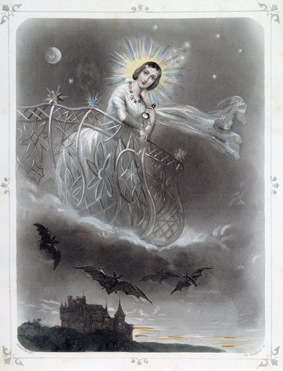 Estrelas: Mulher representando "The Evening Star" - por Grandville de Grandville