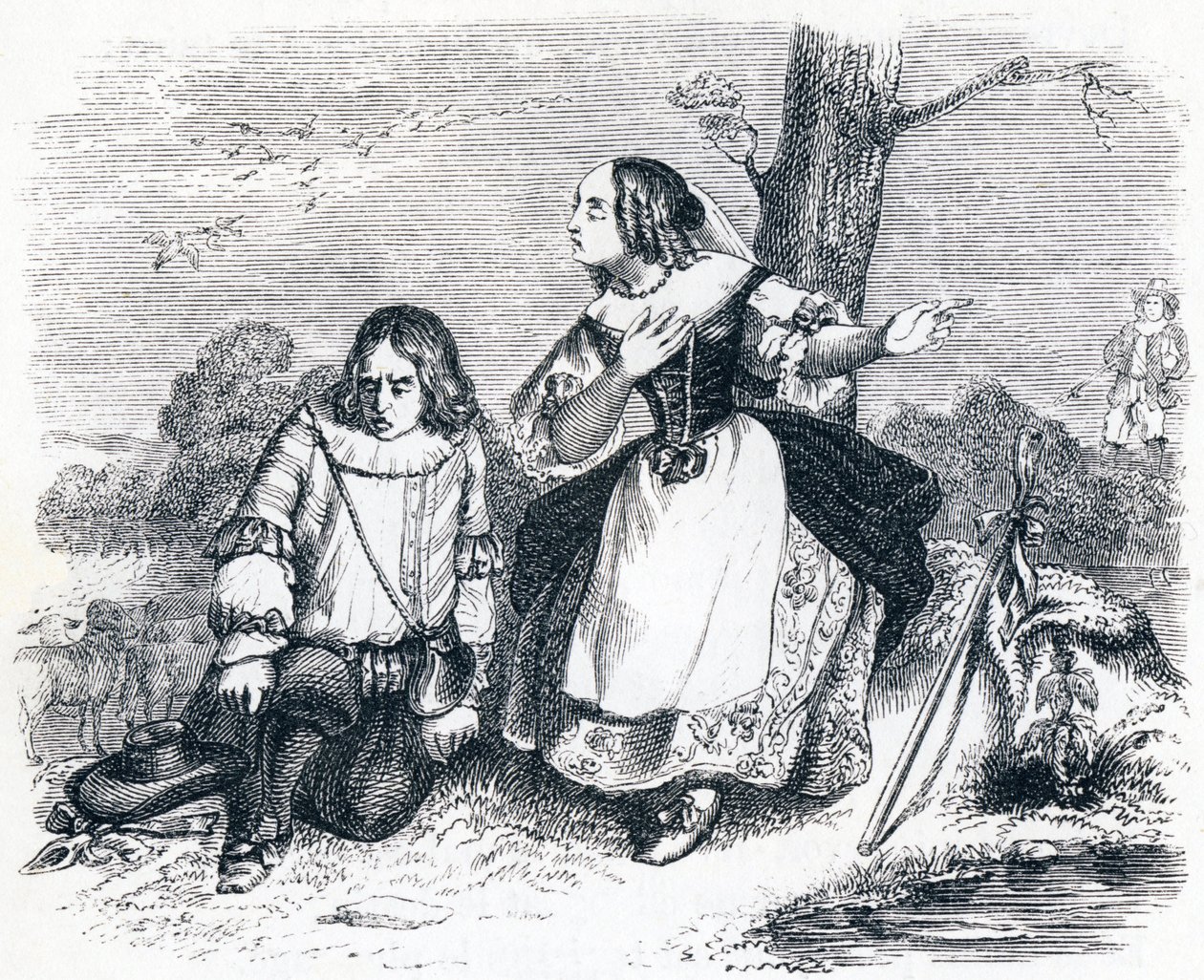 Tircis & Amarante - Fábulas de La Fontaine de Grandville