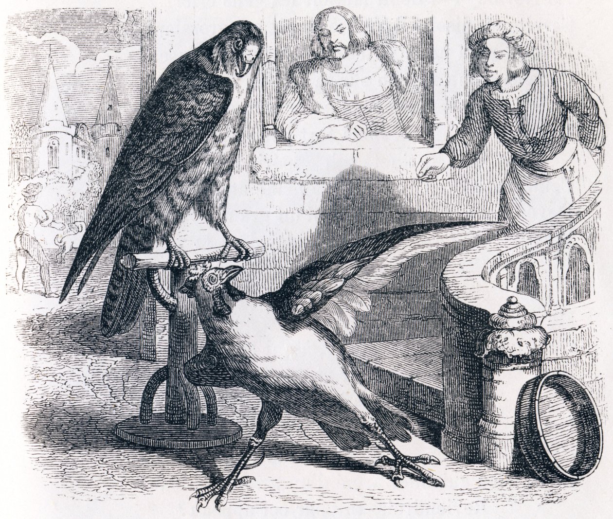 O falcão e o capão de Grandville