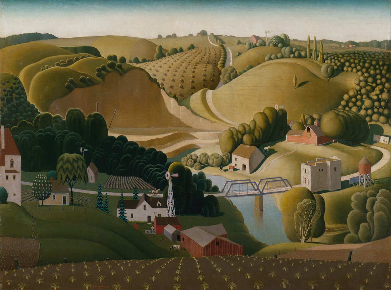 Stone City, Iowa de Grant Wood