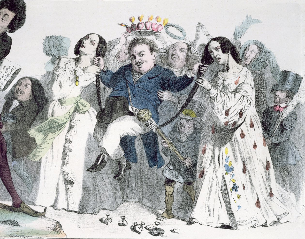 Caricatura de Honore de Balzac (1799-1850) de Granville