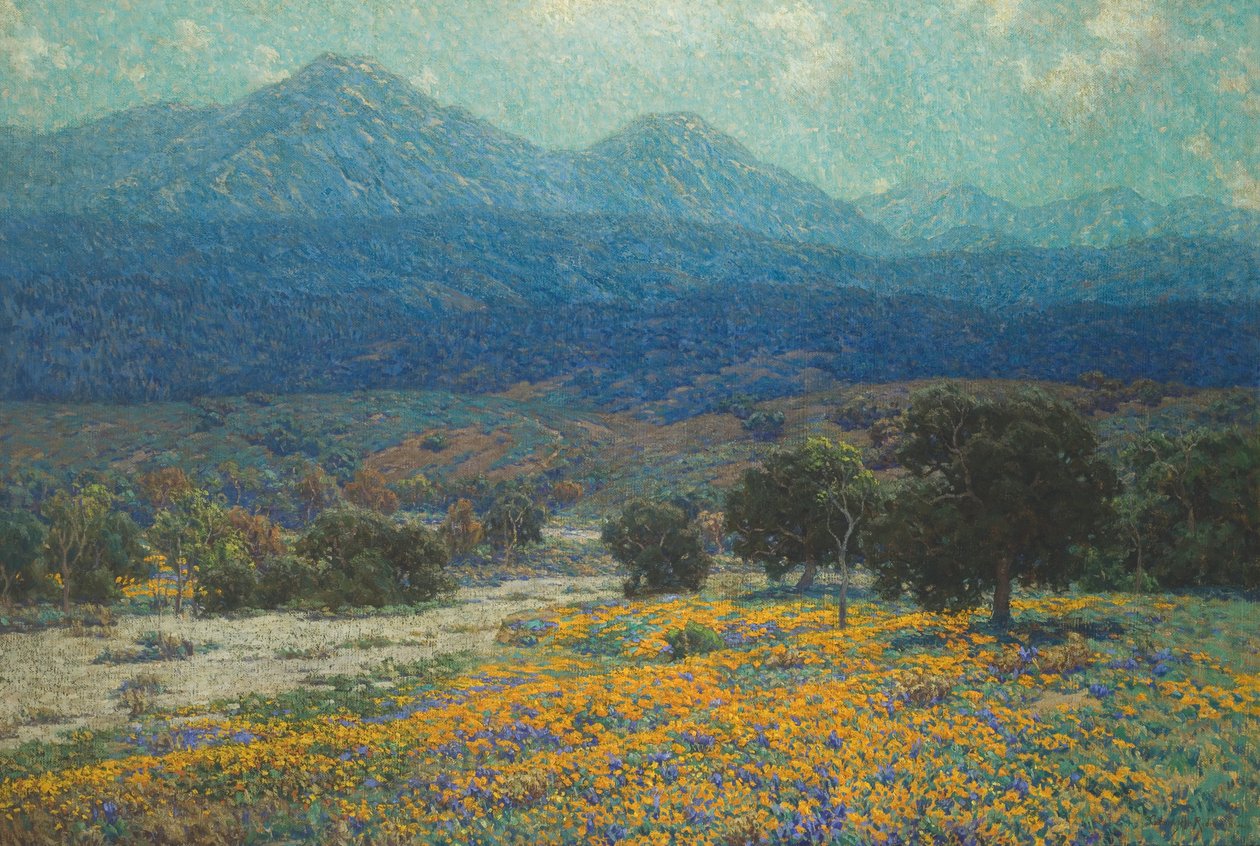 Campo da papoila de Califórnia, c.1926 de Granville Redmond
