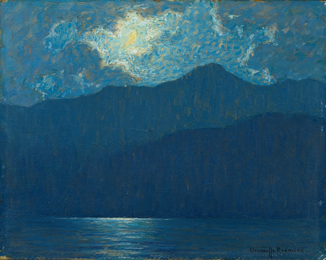 Sunrise Over Cataline Island (óleo a bordo) de Granville Redmond