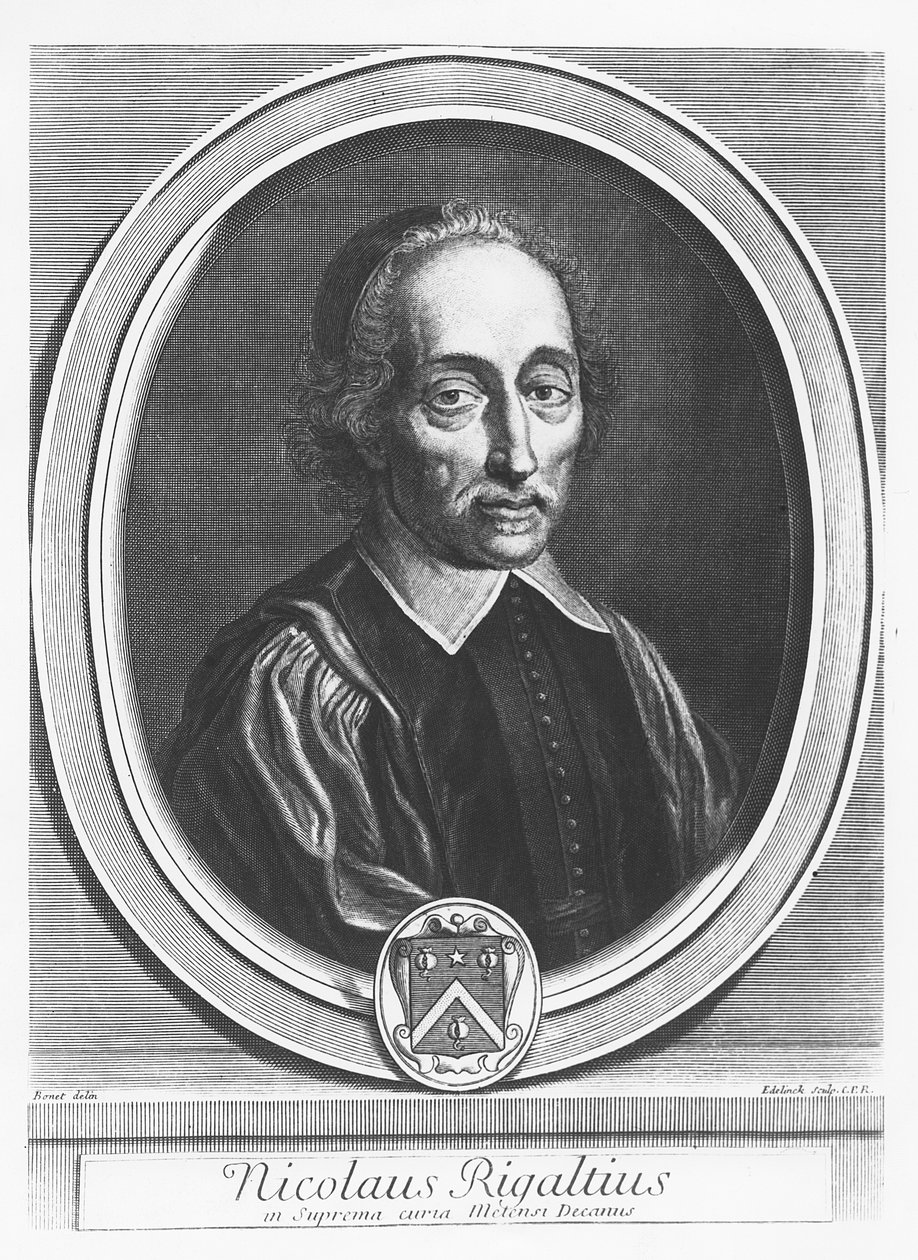 Retrato de Nicolas Rigault de Gérard Edelinck