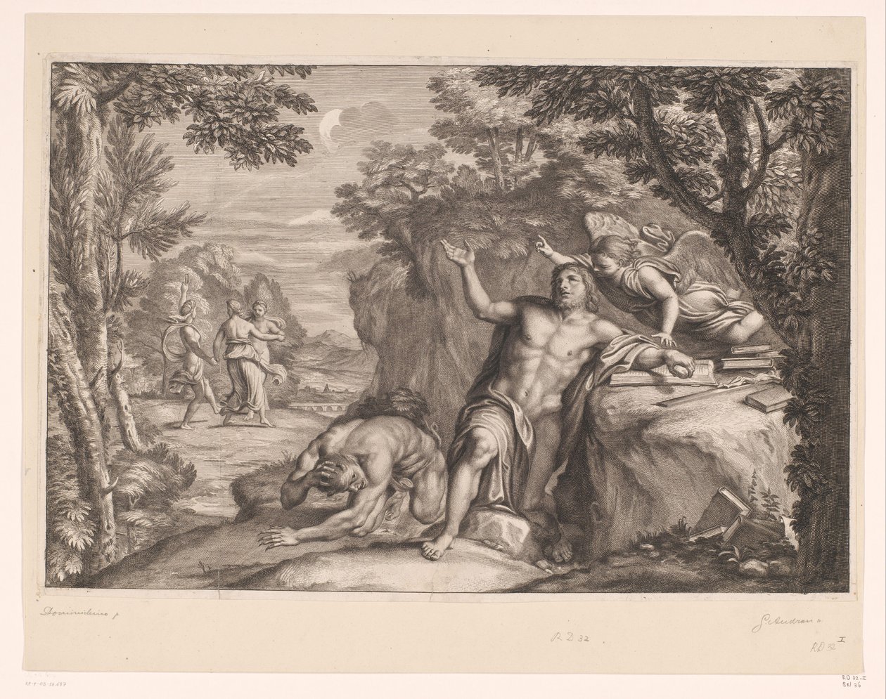 A tentação de Hieronymus no deserto de Gérard Audran