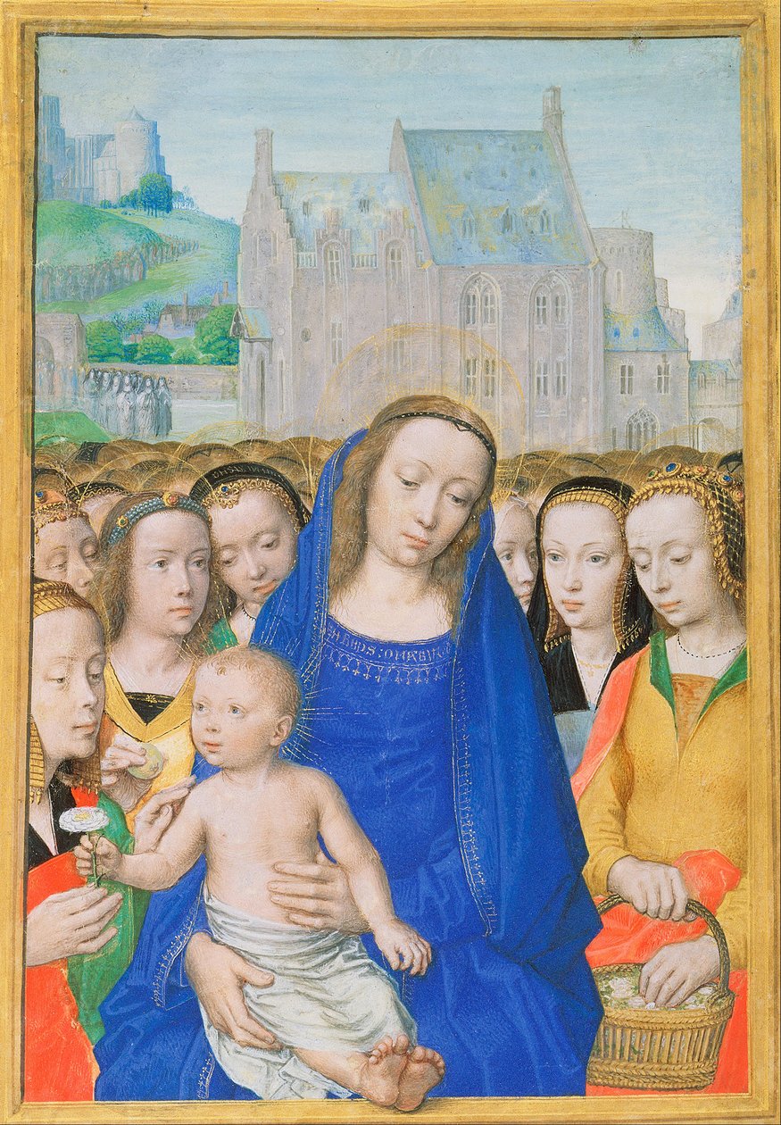 Virgem e o Menino com Santas Femininas de Gerard David