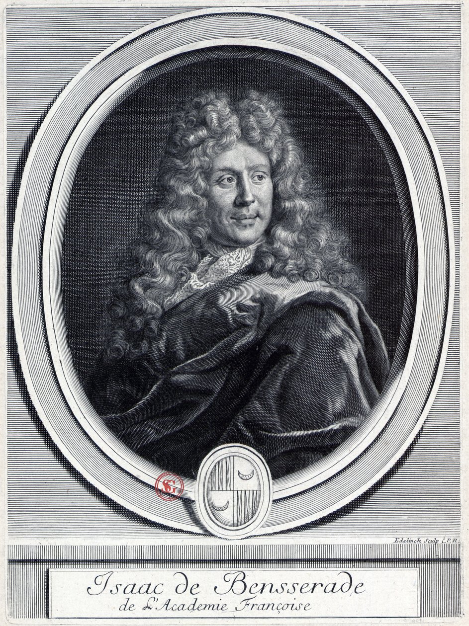 Isaac de Bensserade da Académie Françoise de Gérard Edelinck