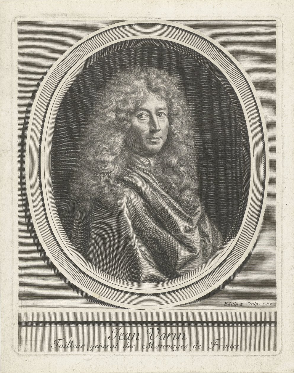 Retrato de Jean Varin de Gérard Edelinck
