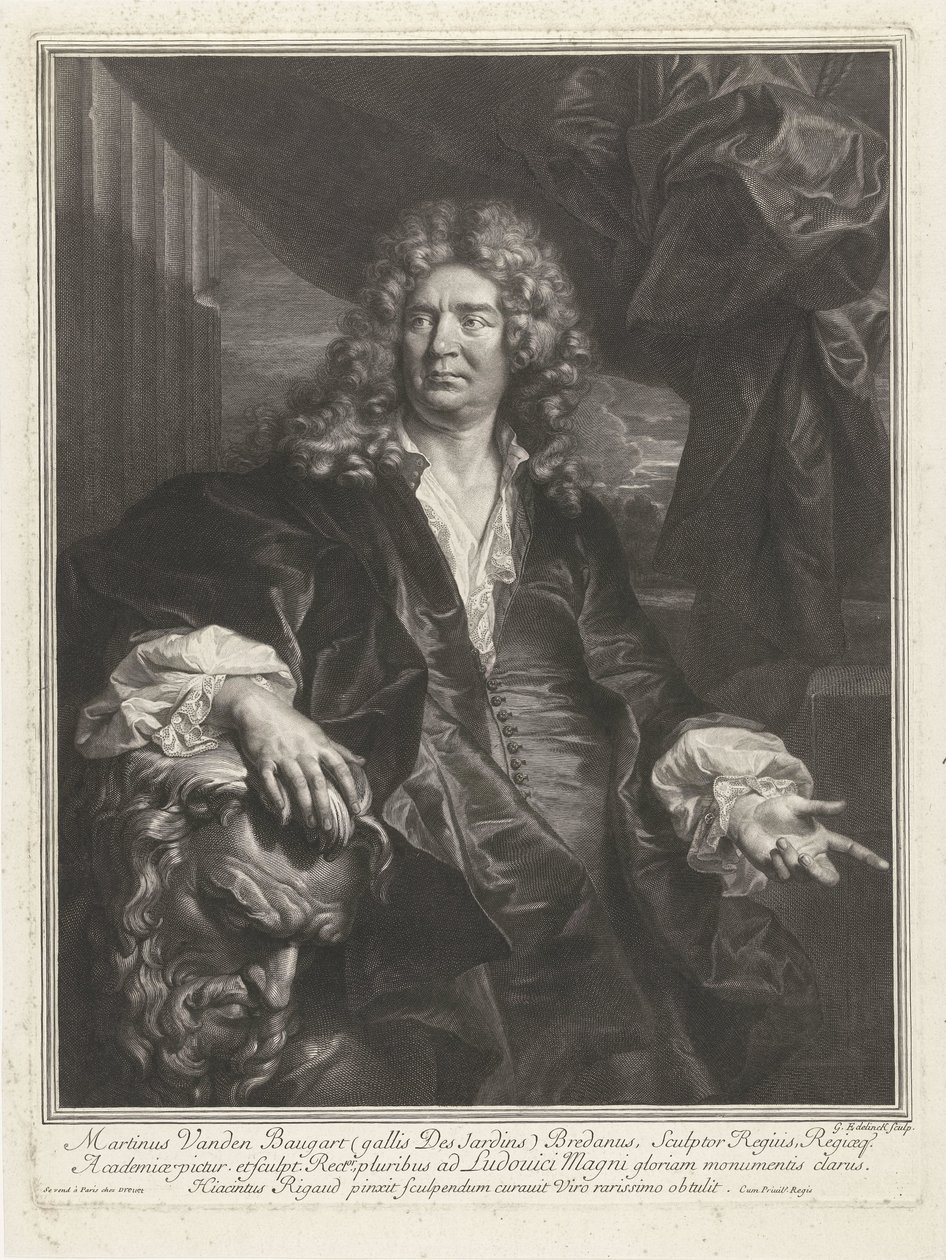Retrato de Martin Desjardins Martinus Vanden Baugart (título no objeto) de Gérard Edelinck