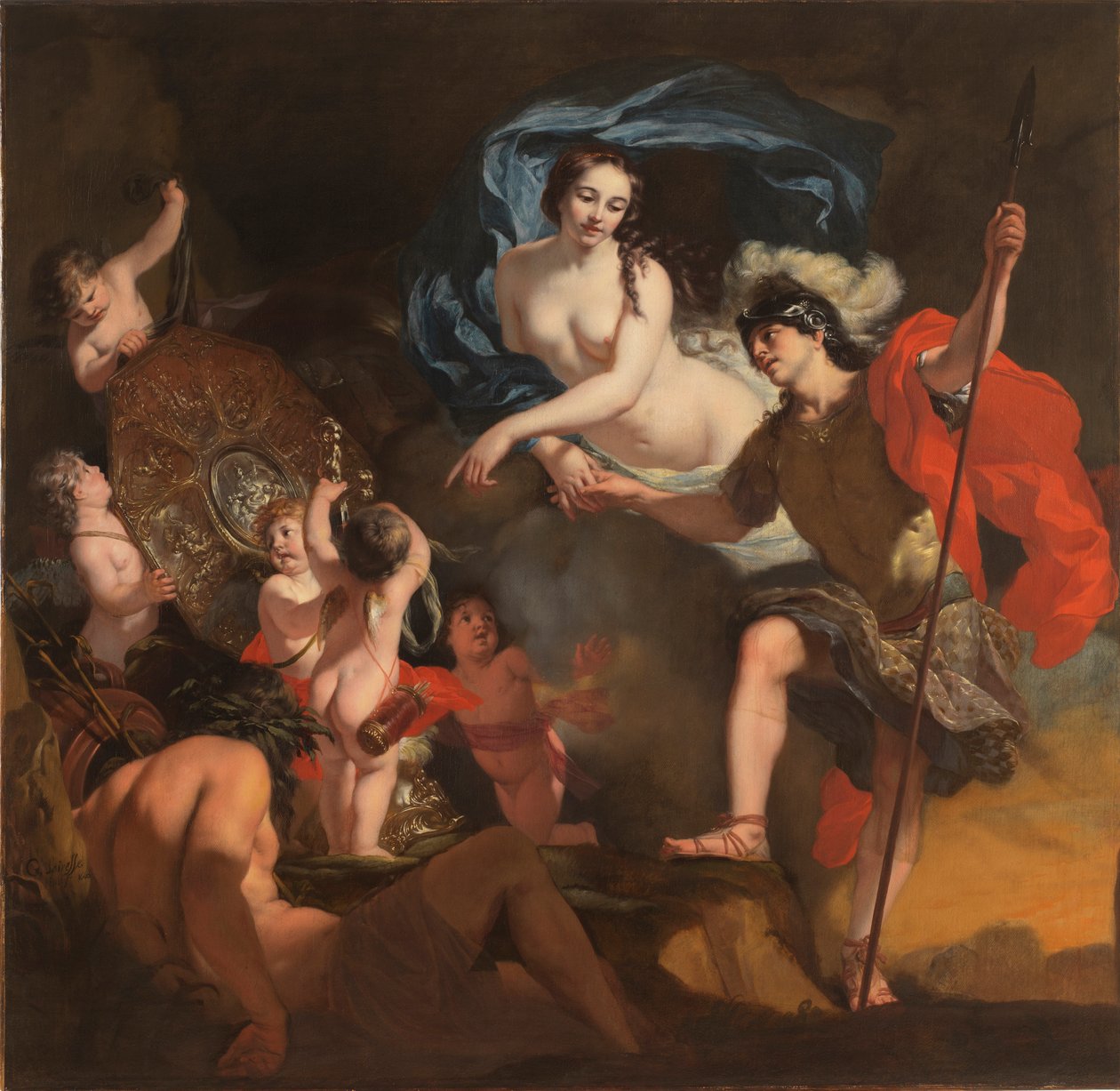 Vênus Apresentando Armas para Enéias, 1668. de Gerard de Lairesse