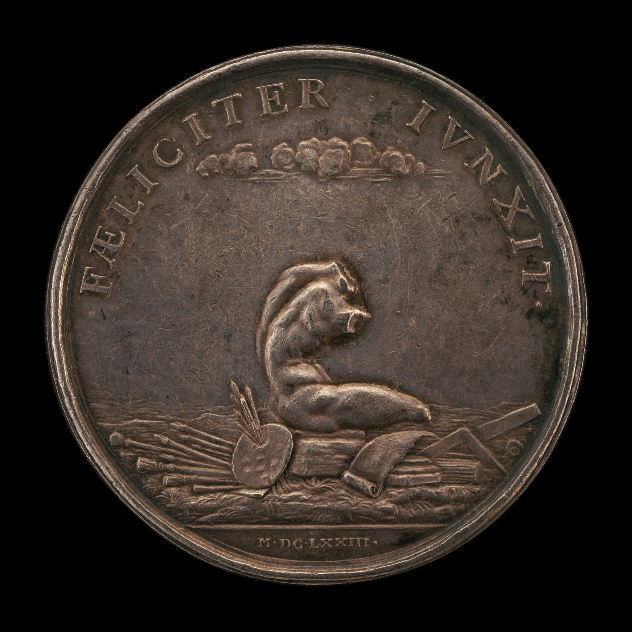 Emblemas das Artes com o reverso do Belvedere Torso, 1673. de Gérard Léonard Hérard