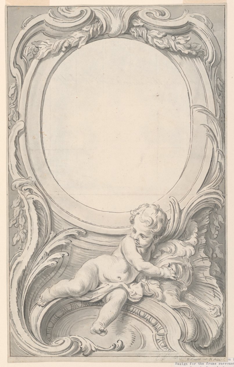 Design para moldura ao redor do retrato de Francis Russell, segundo conde de Bedford de Gravelot