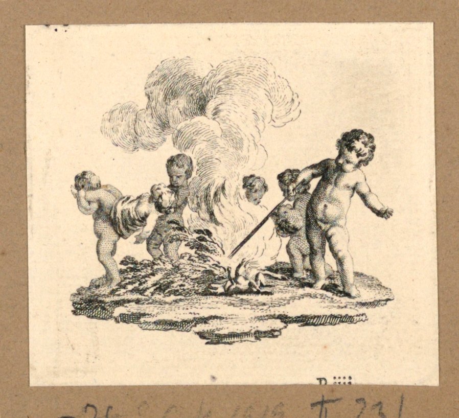 A morte de duas crianças de Gravelot