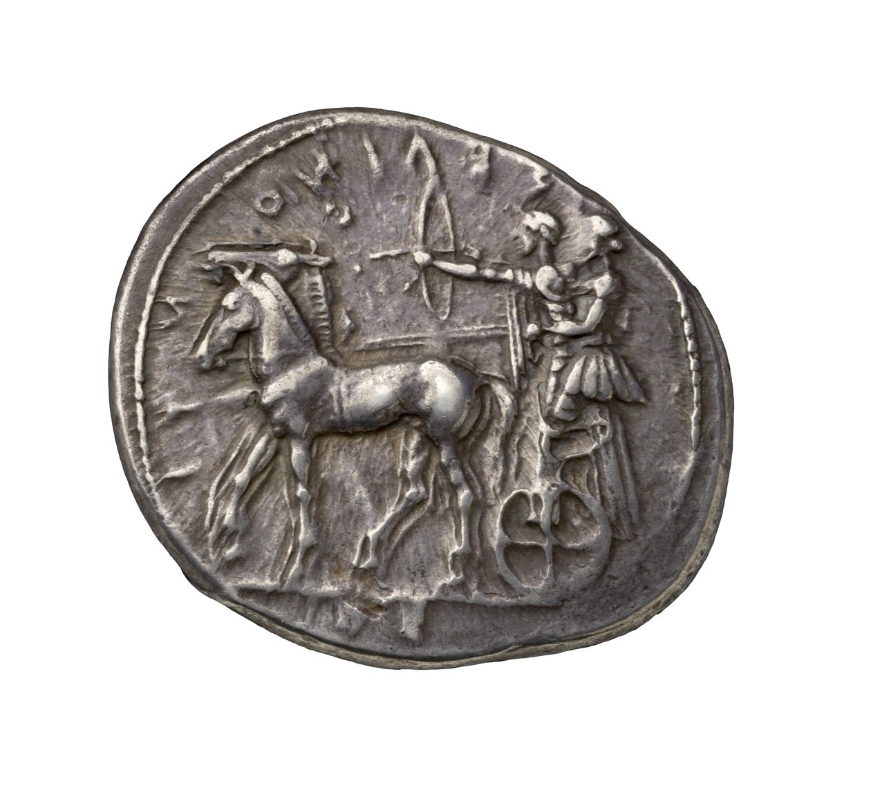 Moeda de prata grega antiga de Selinus, 450 aC (prata) de Greek
